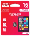 MICROSD KARTA 16GB MICROCARD triedy 10 GOODRAM XX7