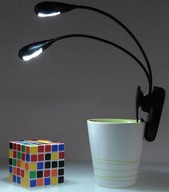 LED lampa s klipom na čítanie KNÍH, 2 ramená