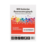 Farebný kopírovací papier A4 80g mix fluo (100)