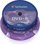 VERBATIM DVD+R disky 4,7 GB AZO 25 ks