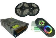 KIT RGB pásik 5050 600 LED 10m rádiové ovládanie + napájanie