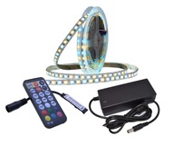 SET LED pás RGBW+BIELA ​​2,5m+napájací zdroj+RF21 diaľkové ovládanie