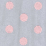 Sivá tapeta s ružovými bodkami 13540-40 bodiek