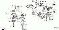 Puzdro konzoly diferenciálu HONDA CRV HRV náprava