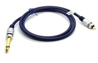 RCA CHINCH pripojenie na konektor JACK 6.3 MONO 1m