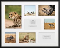 ČIERNA FOTOGALÉRIA FOTORÁMEČEK NA 8 FOTOGRAFIÍ