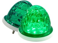 LED výstražná lampa zelený maják 12V 24V