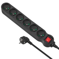 MACLEAN POWER STRIP 6 ZÁSUVEK 3M SPÍNAČ