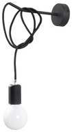 Nástenná lampa EDISON 1 Black BRAID LOFT