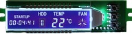 ART Termoregulátor LCD-Biele / Modré hodiny / Teplomer