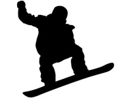 NÁLEPKA NA STENU SPORT Snowboard 70 cm