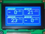 ART Nový LCD 128x64-A/D podsvietený LED (biela/modrá)