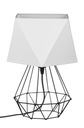 Nočná lampa LOFT, tienidlo, Diamond, drôt, biela