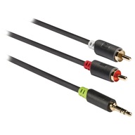 Jack 3,5mm - 2xRCA wt - wt 3m KNA Konig kábel