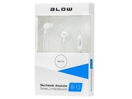 Slúchadlá do uší BLOW B-12 WHITE Biele