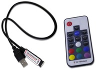 Ovládač RGB LED pásik ovládač 5V USB diaľkový ovládač 144W