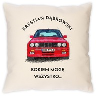 VANKÚŠ S POTLAČOU BMW M3 E30 DARČEK PRE FANÚŠIKA