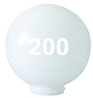 Záhradné tienidlo WHITE BALL 200 závit 84,5 PMMA