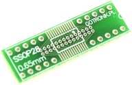 Doska plošných spojov SSOP28, rozstup 0,65 mm ______ PCB-087