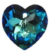 Swarovski - 6215 Heart Bermuda Blue 18mm