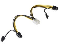 Napájací adaptér 6pin na 2x 6pin grafickú kartu