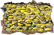 NÁLEPKY NA STENU MINIONS otvor 13 100x65 cm