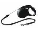 FLEXI Classic Leash Automatické lano S 8m 12kg Čierne