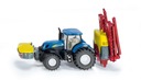 SIKU 1799 NEW HOLLAND TRACTOR + POSTREKOVAČ 1:87