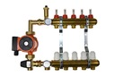 5-okruhový rozdeľovač s čerpadlovou skupinou pre podlahové kúrenie