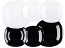 LUMINARC CARINE WHITE BLACK SET PRE 12 OSÔB 36ks