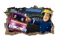 Nálepka na stenu FIREMAN SAM! 3D efekt! Veľký výber z