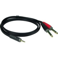 KÁBEL Kábel MiniJACK - 2x JACK 2m KLOTZ AY5-0200