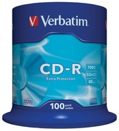 VERBATIM CD-R 700 MB torta 100 ks extra ochrana!