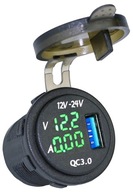 USB 3.0 RÝCHLE NABÍJANIE VOLTMETER AMPÉR Z