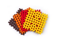 Základňa MINI WAFFLE, 4 ks 9,5x9,5 cm, mix farieb