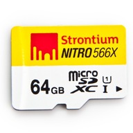Pamäťová karta microSDHC 64GB STRONTIUM NITRO 566X