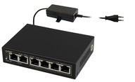 SWITCH 6-portový PRE IP KAMERY 4x PoE 60W PULSAR S64