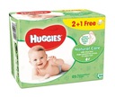 HUGGIES Natural Care vlhčené obrúsky 3x56 ks