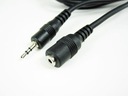 2,5 mm stereo jack micro jack predlžovací kábel pre slúchadlá, 5,0 m