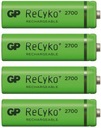 4 x GP Recyko + AA Batéria R6 2700 VÝKONNÝ nový 1.2