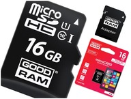 KARTA GOODRAM MICROSD 16GB MICRO CL10 + SD ADAPTÉR
