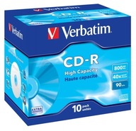 VERBATIM CD-R 800MB 40X VYSOKÁ KAPACITA 90min 10ks!