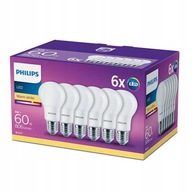 SET 6x LED ŽIAROVKA 8W =60W WW E27 PHILIPS