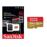 SANDISK EXTREME MICRO CARD 64GB V30 U3 A1 100MB/s
