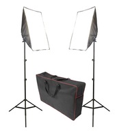 2x SOFTBOX LAMPA 50x70cm SET 8x65W=2600W + TAŠKA