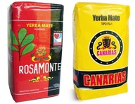 Yerba Mate Rosamonte 1kg + Canarias 1kg