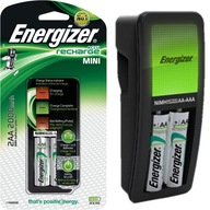 ENERGIZER Mini nabíjačka batérií AAA R3 AA R6 + 2x AA dobíjacie batérie 2000mAh