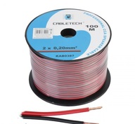 Reproduktorový kábel CCA 0,20mm Cabletech 100m