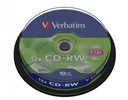 VERBATIM CD-RW 700MB 12x torta 10 kusov.