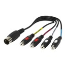 Adaptér DIN 5pin - 4 x RCA 0,2m VIVANCO SHOP W-WA